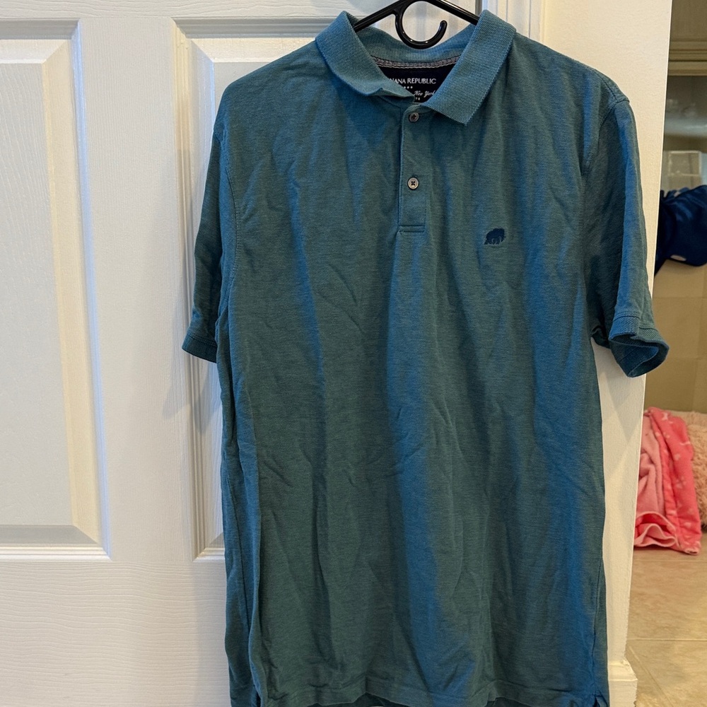 Banana Republic Teal Polo Shirt. Size xl
